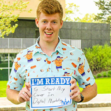 Brendan Kane participating in Seton Hall's I'm Ready Campaign.
