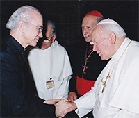 Rev. Dr. Lawrence E. Frizzell with Pope Saint John Paul II