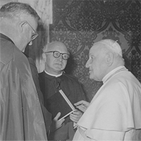 Msgr. John M. Oesterreicher with Pope Saint John XXIII