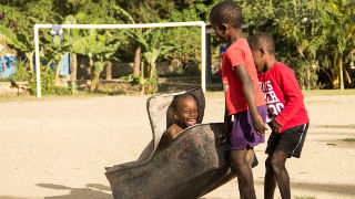 Kids playing in Haiti