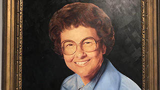 A painting of the College of Nursing’s third dean, Sister Agnes Reinkemeyer, Ph.D., R.N.