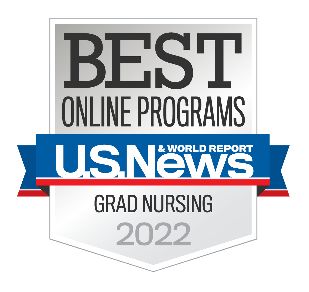 Badge of the US News Ranking for Best Online Program in 2022 