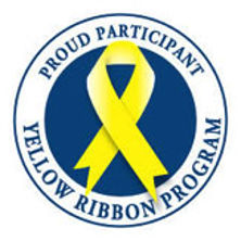 Yellow Ribbon School Proud Participant logo. 