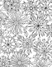 Snowflakes coloring page