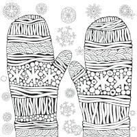 Winter Mittens coloring page