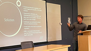 Student Cash Kinsey addresses solutions to environmental conflict in the Niger Delta ( 320x180 ) Student Cash Kinsey addresses solutions to environmental conflict in the Niger Delta