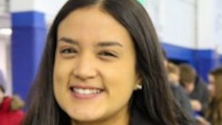 A female student using a laptop for taking notes.Juliana Macias