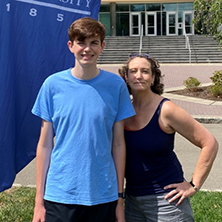 Aidan Joyce with his mom Lorraine