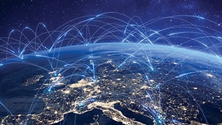 Airport Industry photo showing flight patterns.