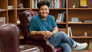 Photo of Alondra Duncan-Belford, a current dual degree graduate student and assistant.