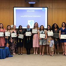 Group photo of social work honor society inductees. x222