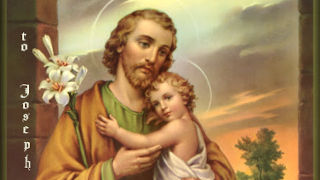 Jospeh holding baby jesus