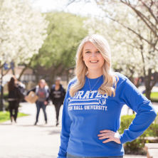 Chloe Magnuson on the Seton Hall campus