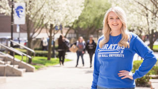 Chloe Magnuson on the Seton Hall campus