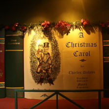 Photo of a display for A Christmas Carol performance