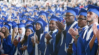 A photo of Seton Hall University's Commencement Ceremony. 