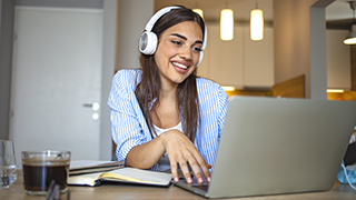 Woman on a laptop