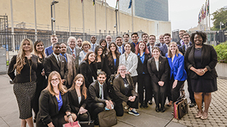 Diplomacy Students Outside the UN Building