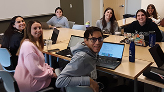 Ulrich Gantz and Sandra WachtelStudents from Seton Hall enjoying the dialogue after debriefing with students from Rutgers.