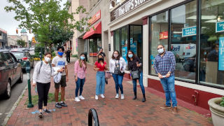 Seton Hall students took the SHUFLY shuttle to the South Orange train station area