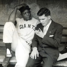 Ed Lucas interviewing Willie Mays