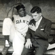 Ed Lucas Senior PortraitEd Lucas interviewing Willie Mays