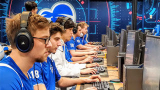 Esports team playing in the Seton Hall Esports lab