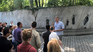 Group of people on a tour.