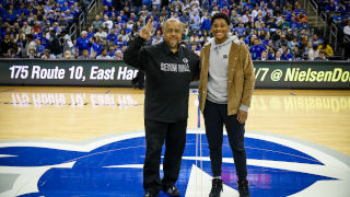 Forrest Pritchett at SHU Basketball Game 