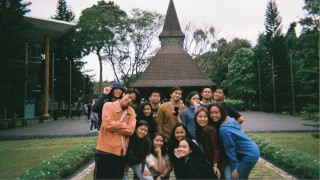 Photo of friends posing together