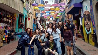 Professor Fazari and students touring in Bogota, Columbia Professor Fazari and students touring in Bogota, Columbia