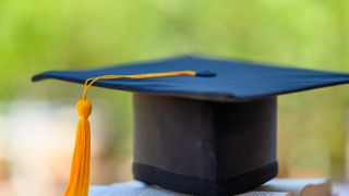 A photo of a graduation cap.