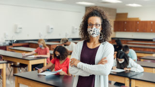 Teacher in classroom