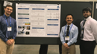 Green-Chemistry-additional2x320 Sophomores Kyle Otto, Anthony Rodriguez and Dominick Gamarro present their research for the American Chemical Society.