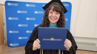 Students at Hooding Ceremony Keynote Speaker Christina Grossen 