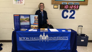 Seton Hall's conference table at HOSA