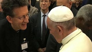 Father Haffner with Pope Francis
