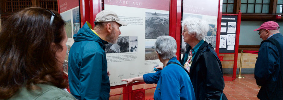 Photo of the Faculty Retirement Group attending an exhibition