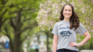 Julia Lanuez on the University Green.