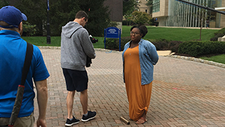 Seton Hall student, Layla Ogletree, in 