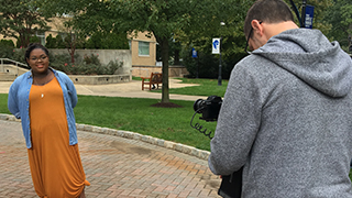 Seton Hall student, Layla Ogletree, in 