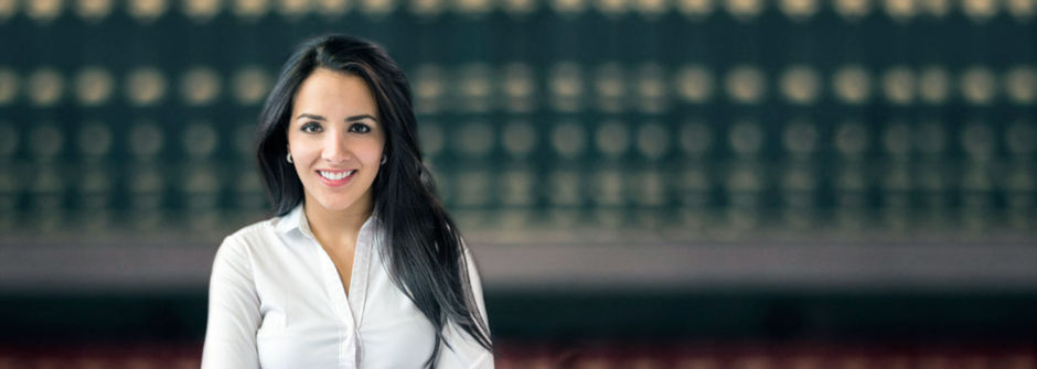 Woman in white blouse