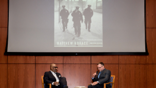 Horace and Professor Thomas Shea spoke about the challenges America's law enforcement members can face in carrying out their pledge to serve and protect.