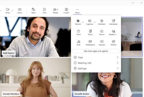 Microsoft Teams new control panel display