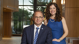 Seton Hall University President Joseph E. Nyre, Ph.D., and Mrs. Kelli Nyre