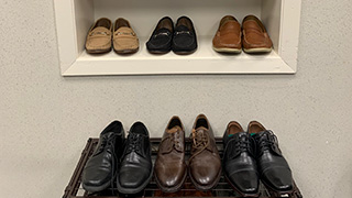 Photo of some of the shoes in the Pirate’s Closet inventory.