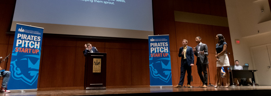 Pirate's Pitch with students presenting