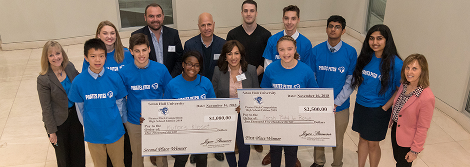 High school student receivers of the 2018 Pirates Pitch prize