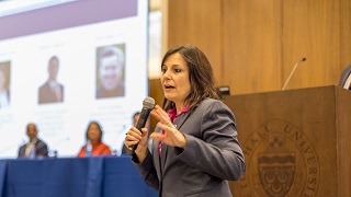 Provost Passerini presenting at the Impact Talk on Digital Transformation