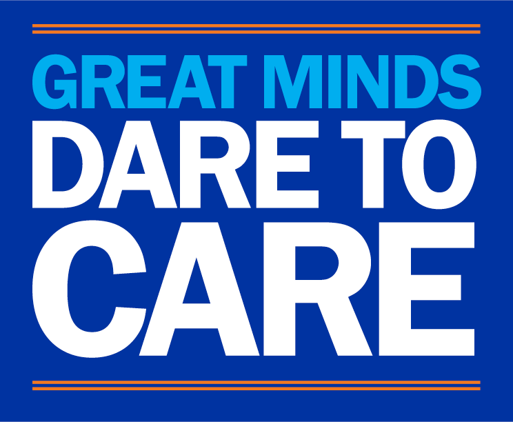 Great Minds Dare to Care Lockup